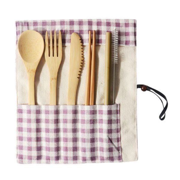 Eco-Friendly Bamboo Cutlery Set – Reusable Utensils with Travel Bag