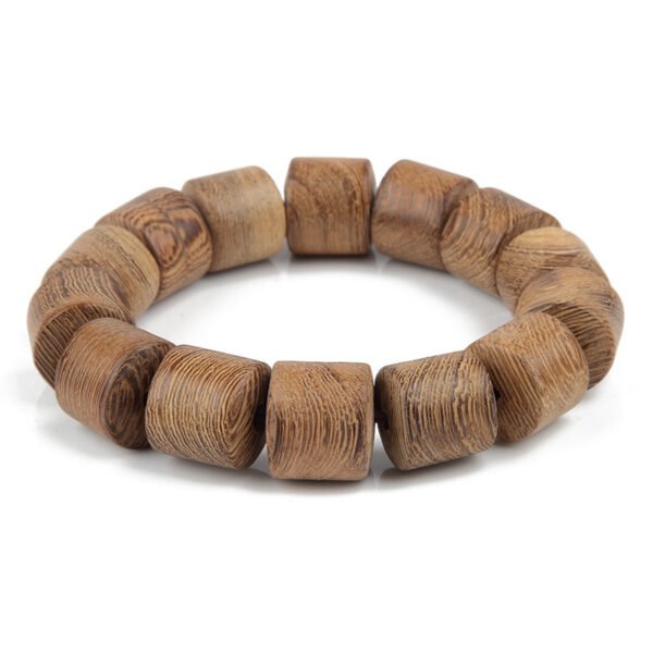 Personalized Wooden Bead Bracelet  Eco-Friendly Natural Style